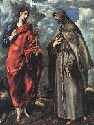 El Greco Saints John the Evangelist and Francis oil painting on canvas